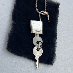 Prada padlock necklace Clearance